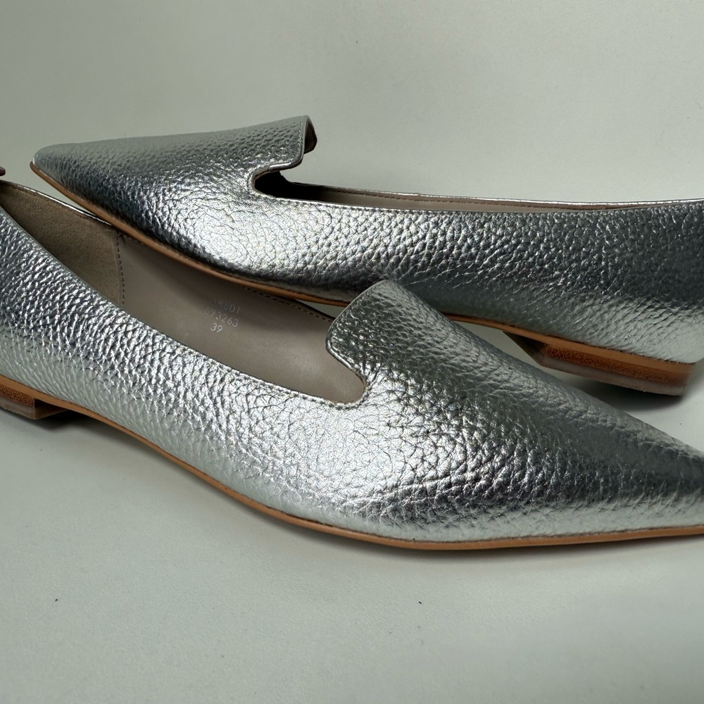 Mini Boden Silver Pointed Toe Flats - Picture 13 of 16